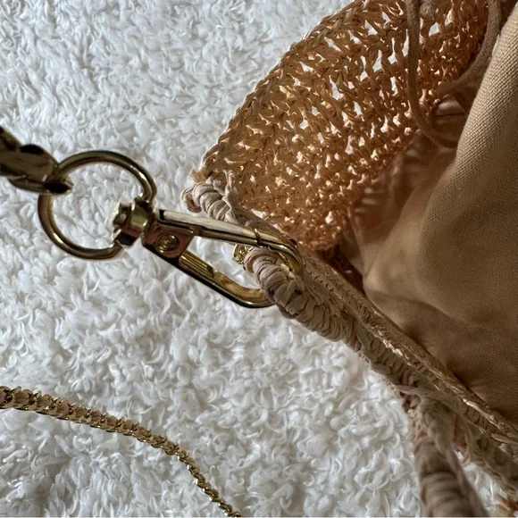 House of Harlow Sunny Days Woven Purse Liner Removable Crossbody Strap NEW - Picture 4 of 14